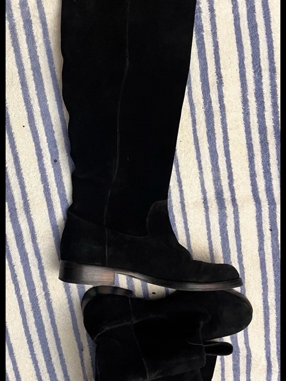 Lauren Ralph Lauren Black Over-the-Knee Suede Boots